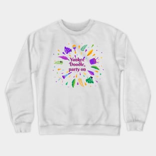 Yankee Doodle Party On Crewneck Sweatshirt